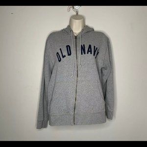 4/$35 Old Navy Men M Zip Hoodie Drawstring Gray